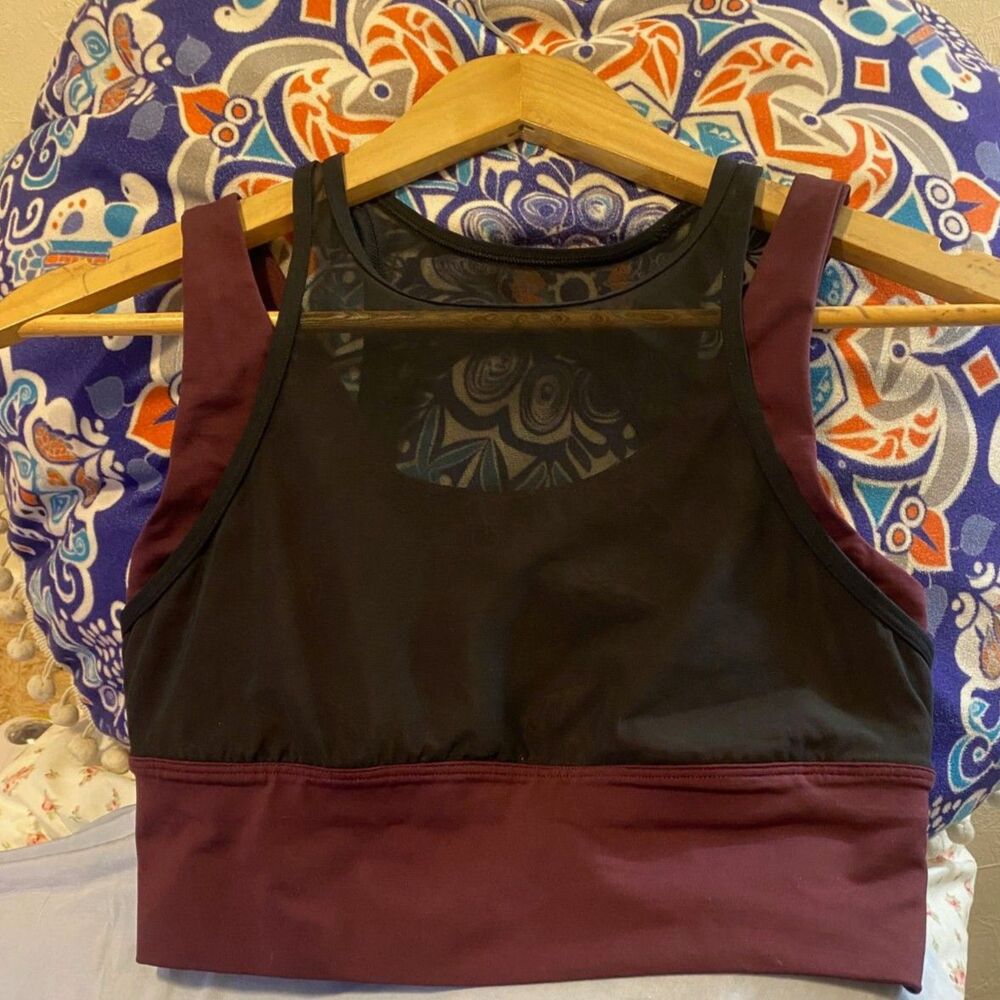 NWOT Lululemon Double Tap II Mesh Strappy Sports Bra Size 8 Deep Ruby - Picture 5 of 7